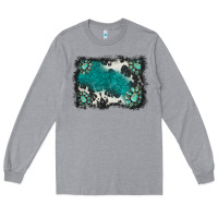 Heather Grey gemstones background Long Sleeve Tee - BarkalooDesign