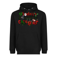 Black Santa's Favorite Caregiver Christmas Heavyweight Hoodie - LillyAllenDesigns