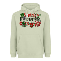 Matcha Santa's Favorite Caregiver Christmas Heavyweight Hoodie - LillyAllenDesigns