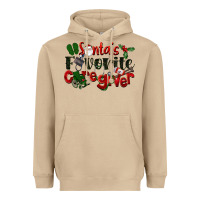 Mushroom Santa's Favorite Caregiver Christmas Heavyweight Hoodie - LillyAllenDesigns