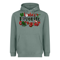 Sage Santa's Favorite Caregiver Christmas Heavyweight Hoodie - LillyAllenDesigns