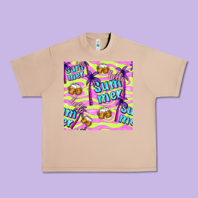 Hello Summer And Beer Seamless Pattern Urban Heavy Tee Designed By Bundleandbundleshop