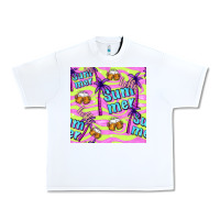 White hello summer and beer seamless pattern Urban Heavy Tee - BundleAndBundleShop