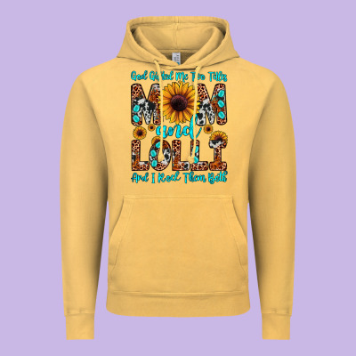 God Gifted Me Two Titles Mom And Lolli  And I Rock Vintage Hoodie Designed By Jahusdesignshop