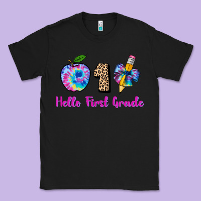 Hello First Grade Tie Dye 3200x2400 Classic Tee Designed By Adodesignshop