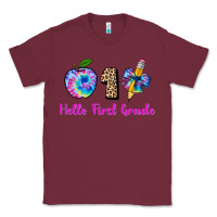 Burgundy hello first grade tie dye 3200x2400 Classic Tee - AdoDesignShop