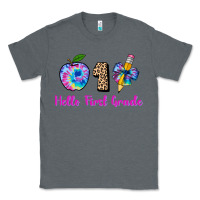 Charcoal Heather hello first grade tie dye 3200x2400 Classic Tee - AdoDesignShop