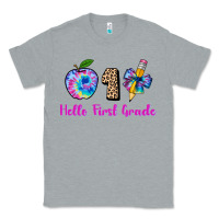 Heather Grey hello first grade tie dye 3200x2400 Classic Tee - AdoDesignShop
