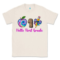 Natural hello first grade tie dye 3200x2400 Classic Tee - AdoDesignShop