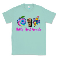 Seafoam hello first grade tie dye 3200x2400 Classic Tee - AdoDesignShop