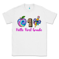 White hello first grade tie dye 3200x2400 Classic Tee - AdoDesignShop