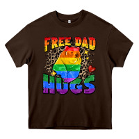Chocolate Brown free dad hugs Heavy Core Tee - Zillion Design Studio
