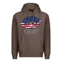 Coffee American lip Premium Hoodie - Bettercallsaul