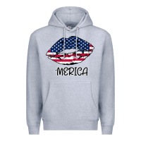 Heather Grey American lip Premium Hoodie - Bettercallsaul