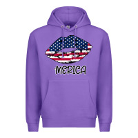 Purple American lip Premium Hoodie - Bettercallsaul