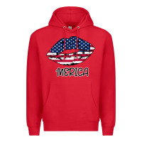 Red American lip Premium Hoodie - Bettercallsaul