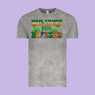 Not Lucky Just Blessed Vintage Tee Designed By Adodesignshop