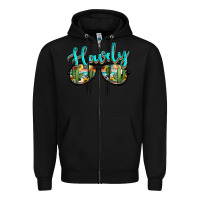 Black western howdy police sunglasses Zipper Hoodie - NancyCooperArtShop