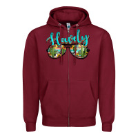 Burgundy western howdy police sunglasses Zipper Hoodie - NancyCooperArtShop