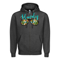 Charcoal Heather western howdy police sunglasses Zipper Hoodie - NancyCooperArtShop