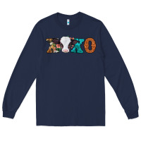 Navy xoxo valentines day baby cow Long Sleeve Tee - Jasminsmagicworld