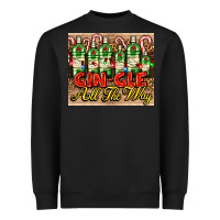 Black GIN GLE Christmas gin bottles Heavyweight Sweatshirt - AdoDesignShop