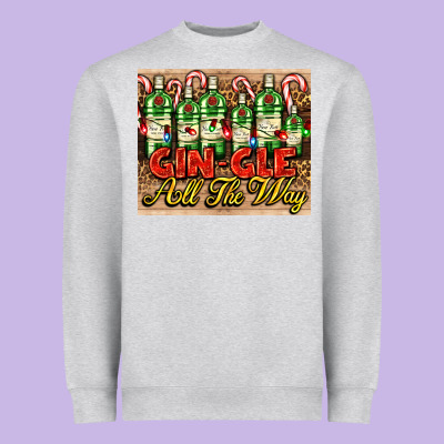 Gin Gle Christmas Gin Bottles Heavyweight Sweatshirt Designed By Adodesignshop