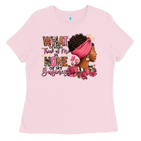 Bubblegum Pink What other think of me is none of my business afro Ladies Tee - RanaPortraitStore