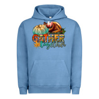 Pigment Pebble Blue gather together Urban Hoodie - CowGirlArtShop