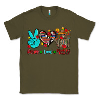 Army Green peace love dia de los muertos Classic Tee - AdoDesignShop