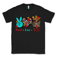 Black peace love dia de los muertos Classic Tee - AdoDesignShop