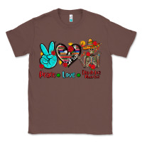 Chestnut peace love dia de los muertos Classic Tee - AdoDesignShop