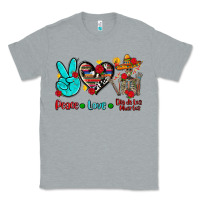 Heather Grey peace love dia de los muertos Classic Tee - AdoDesignShop