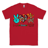 Red peace love dia de los muertos Classic Tee - AdoDesignShop