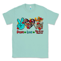 Seafoam peace love dia de los muertos Classic Tee - AdoDesignShop