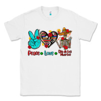 White peace love dia de los muertos Classic Tee - AdoDesignShop
