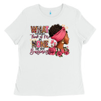 White What other think of me is none of my business afro Ladies Tee - RanaPortraitStore