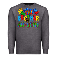 Charcoal Heather my brother is au some a Premium Sweatshirt - Artiststas