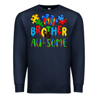 Navy my brother is au some a Premium Sweatshirt - Artiststas