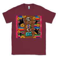Burgundy rodeo serape leopard glitter Classic Tee - Artiststas