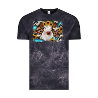 Cloud Black cowhide leopard calf Vintage Tee - JahusDesignShop