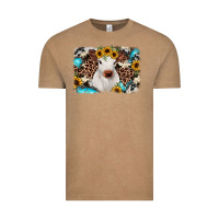 Vintage Coffee cowhide leopard calf Vintage Tee - JahusDesignShop