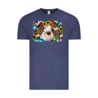 Vintage Denim cowhide leopard calf Vintage Tee - JahusDesignShop