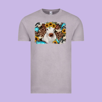 Cowhide Leopard Calf Vintage Tee Designed By Jahusdesignshop