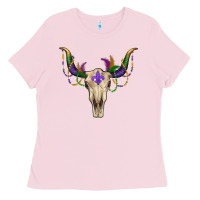 Mardi Gras Bull Skull Ladies Tee | Teevron