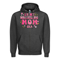 Charcoal Heather in my wrestling mom era Zipper Hoodie - MaliasSmallBusiness