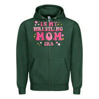 Sports Green in my wrestling mom era Zipper Hoodie - MaliasSmallBusiness
