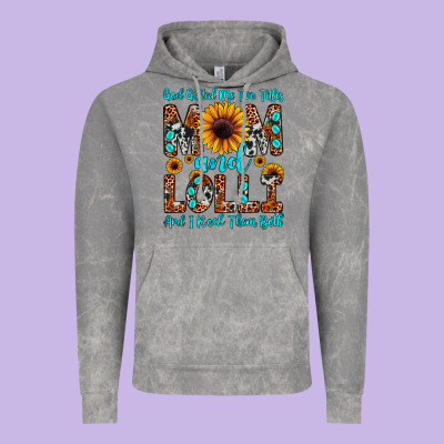 God Gifted Me Two Titles Mom And Lolli  And I Rock Vintage Hoodie Designed By Jahusdesignshop
