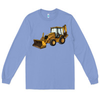 Colony Blue Backhoe Loader Truck Long Sleeve Tee - LillyAllenDesigns