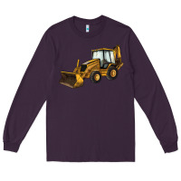Plum Backhoe Loader Truck Long Sleeve Tee - LillyAllenDesigns